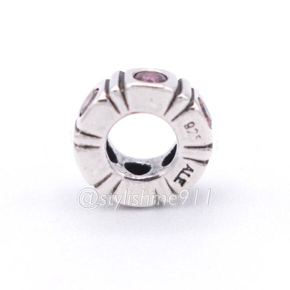 Authentic PANDORA Trinity Pink CZ Spacer - 790368PCZ - Picture 8 of 11